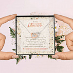 To My Future Wife I Was A Little Late To Be Your First Love I Love You Always Interlocking Hearts Pendant Necklace