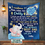 1VT. Elephant I Confirm Mom Loves You Daddy blanket mk2