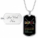Dadpool Definition Like A Dad Only Cooler See Also Handsome Asshole Dog Tag Pendant Necklace