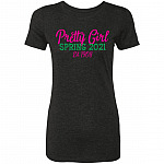 Pretty Girl Spring Shirt, Vintage Black, Premium Ladies T-Shirt