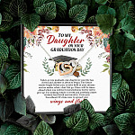 To My Daughter On Your Graduation Day Interlocking Hearts Pendant Necklace - Graduation Day Gift For Daughter