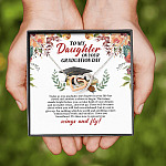 To My Daughter On Your Graduation Day Interlocking Hearts Pendant Necklace - Graduation Day Gift For Daughter