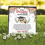 To My Daughter On Your Graduation Day Interlocking Hearts Pendant Necklace - Graduation Day Gift For Daughter