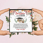 To My Daughter On Your Graduation Day Interlocking Hearts Pendant Necklace - Graduation Day Gift For Daughter