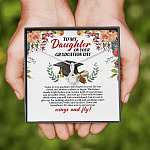 To My Daughter On Your Graduation Day Alluring Beauty Pendant Necklace - Graduation Day Gift For Daughter