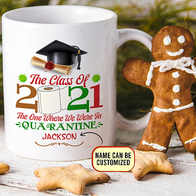Alternative view of Personalized Class Of 2021 The One Where We In Quarantined Coffee Mug - Beer Stein - Water Bottle