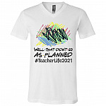 As Planned Shirt, White, V-Neck T-Shirt