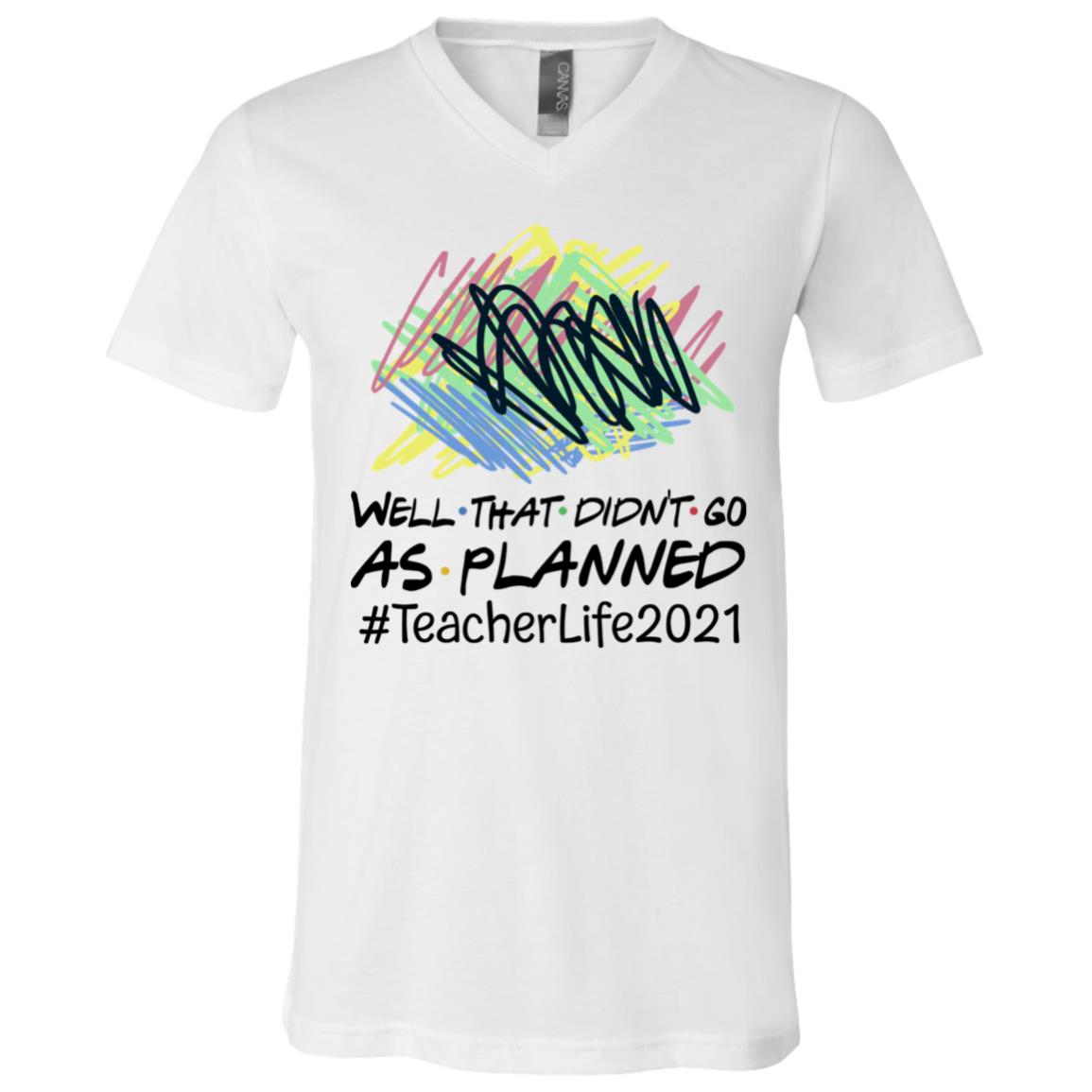As Planned Shirt, White, V-Neck T-Shirt
