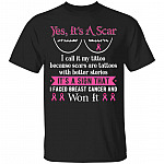 1N. Yes Its A Scar (4), Black, Unisex T-Shirt