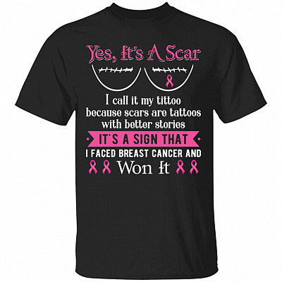 1N. Yes Its A Scar (4), Black, Unisex T-Shirt
