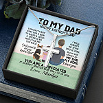 Personalized To My Dad Happy Father's Day I Know It's Not Easy For A Man Artisan Crafted Cross Necklace