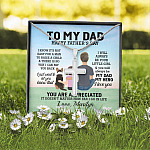 Personalized To My Dad Happy Father's Day I Know It's Not Easy For A Man Artisan Crafted Cross Necklace