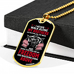 I Never Walk Alone My Brothers Are Watching My Back Veteran Dog Tag Pendant Necklace