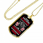 I Never Walk Alone My Brothers Are Watching My Back Veteran Dog Tag Pendant Necklace
