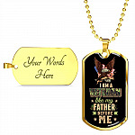 I Am A Veteran Like My Father Before Me Veteran Dog Tag Pendant Necklace