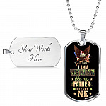 I Am A Veteran Like My Father Before Me Veteran Dog Tag Pendant Necklace