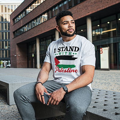 Alternative view of I Stand With Palestine Supporters Free Gaza Jerusalem Mosque T-Shirt - Free Palestine Shirt