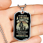 Any Man Can Be a Father but It Takes Someone Special to Be a Firefighter Dad Dog Tag Pendant Necklace