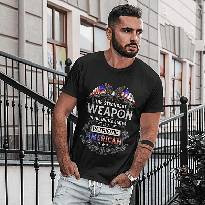 Alternative view of The Strongest Weapon In The United States Is A Patriotic American Shirt - Veteran Shirt