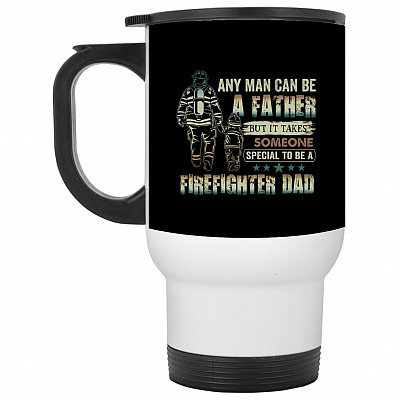 14 oz. White Travel Mug