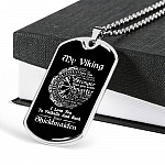 Shieldmaiden To My Viking Aways Remember That I Love You To Valhalla And Back Dog Tag Pendant Necklace