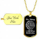 Shieldmaiden To My Viking Aways Remember That I Love You To Valhalla And Back Dog Tag Pendant Necklace
