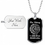 Shieldmaiden To My Viking Aways Remember That I Love You To Valhalla And Back Dog Tag Pendant Necklace