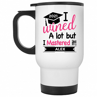 14 oz. White Travel Mug