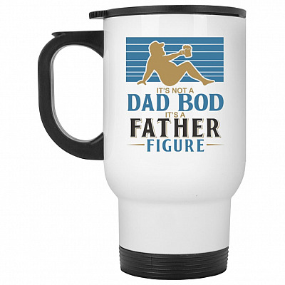 14 oz. White Travel Mug