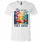 They See Me Rollin They HShirt, White, V-Neck T-Shirt They See Me Rollin They HShirt, White, V-Neck T-Shirt