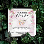 To An Amazing New Mom Interlocking Hearts Pendant Necklace - New Mom Necklace