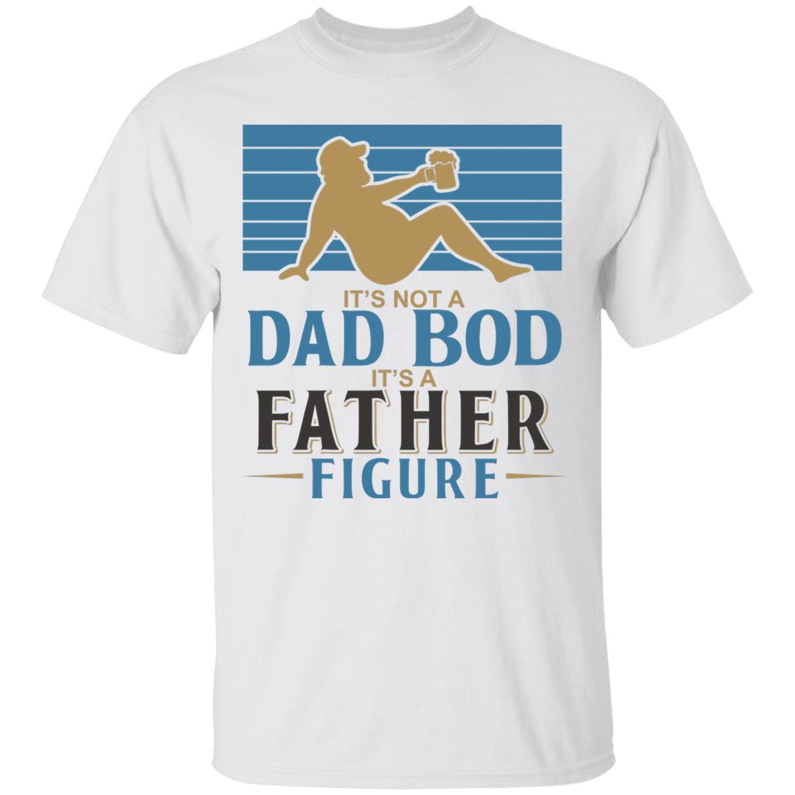 Dad Bod White Shirt, White, Unisex T-Shirt