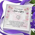 To An Amazing New Mom Love Knot Pendant Necklace - New Mom Necklace