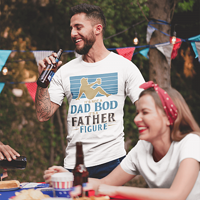 Alternative view of It's Not a Dad Bod It's a Father Figure - Funny Beer Dad Light T-Shirt