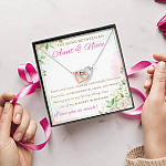 The Bond Between An Aunt And Niece I Love You So Much Interlocking Hearts Pendant Necklace - Aunt And Niece Gifts