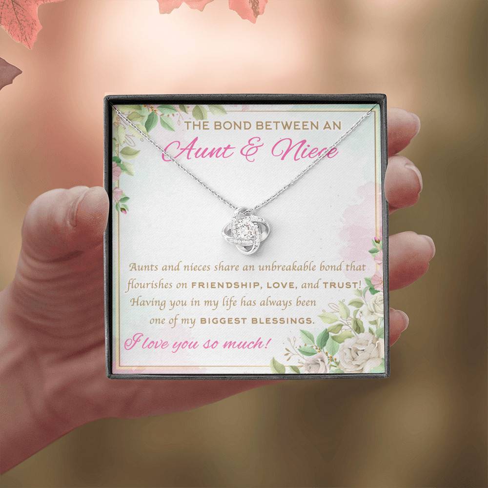The Bond Between An Aunt And Niece I Love You So Much Love Knot Necklace - Aunt And Niece Gifts