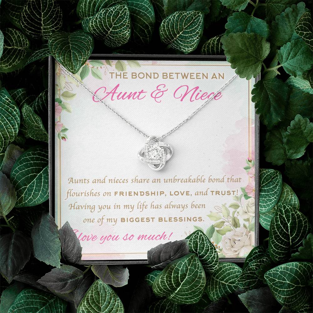 The Bond Between An Aunt And Niece I Love You So Much Love Knot Necklace - Aunt And Niece Gifts
