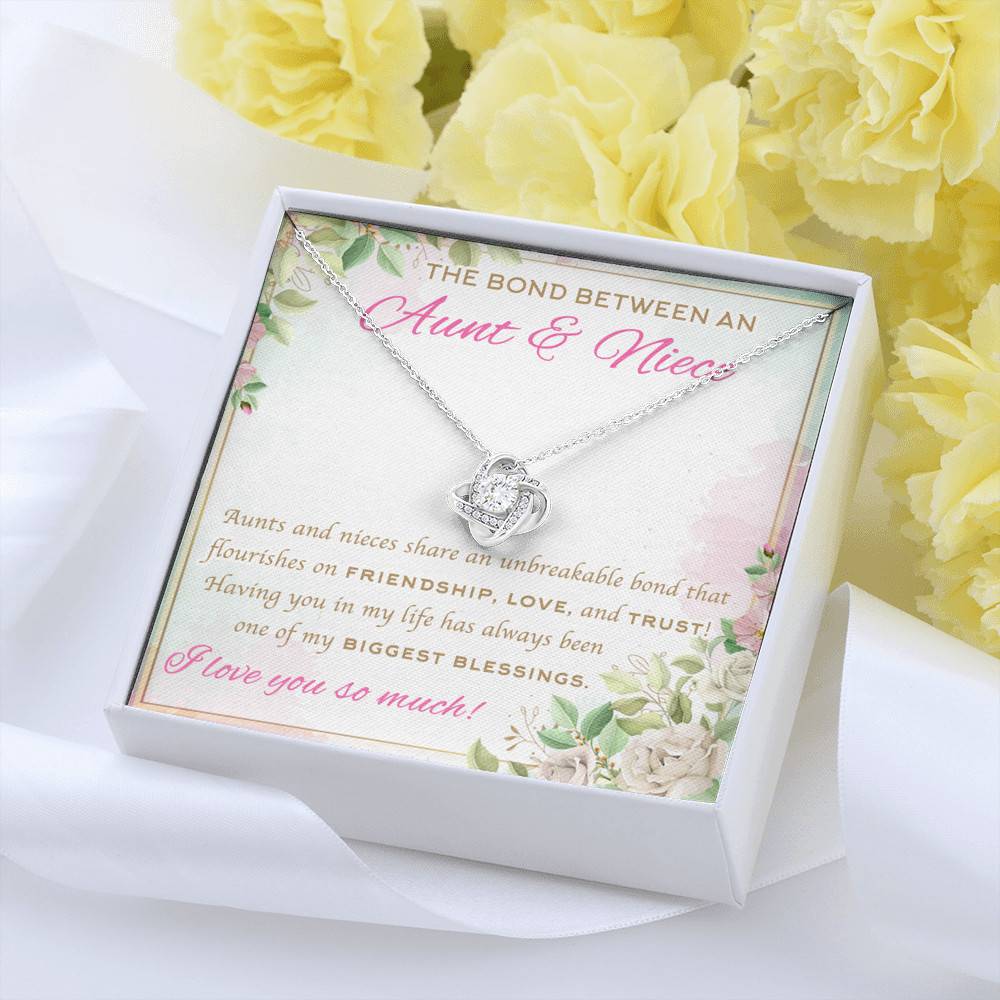 The Bond Between An Aunt And Niece I Love You So Much Love Knot Necklace - Aunt And Niece Gifts