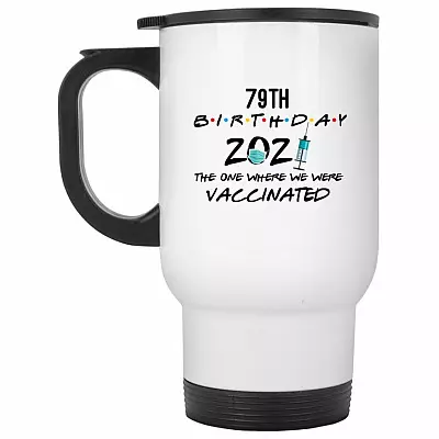 14 oz. White Travel Mug