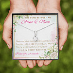 The Bond Between An Aunt And Niece I Love You So Much Alluring Beauty Necklace - Aunt And Niece Gifts