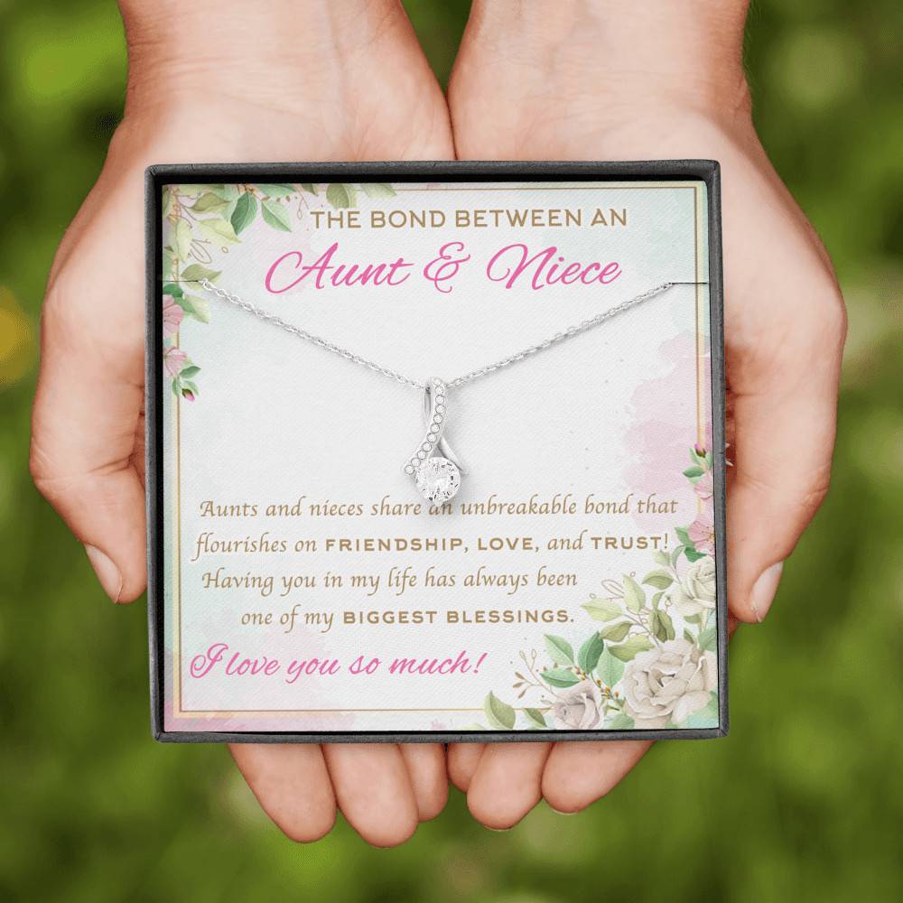 The Bond Between An Aunt And Niece I Love You So Much Alluring Beauty Necklace - Aunt And Niece Gifts