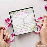 The Bond Between An Aunt And Niece I Love You So Much Alluring Beauty Necklace - Aunt And Niece Gifts