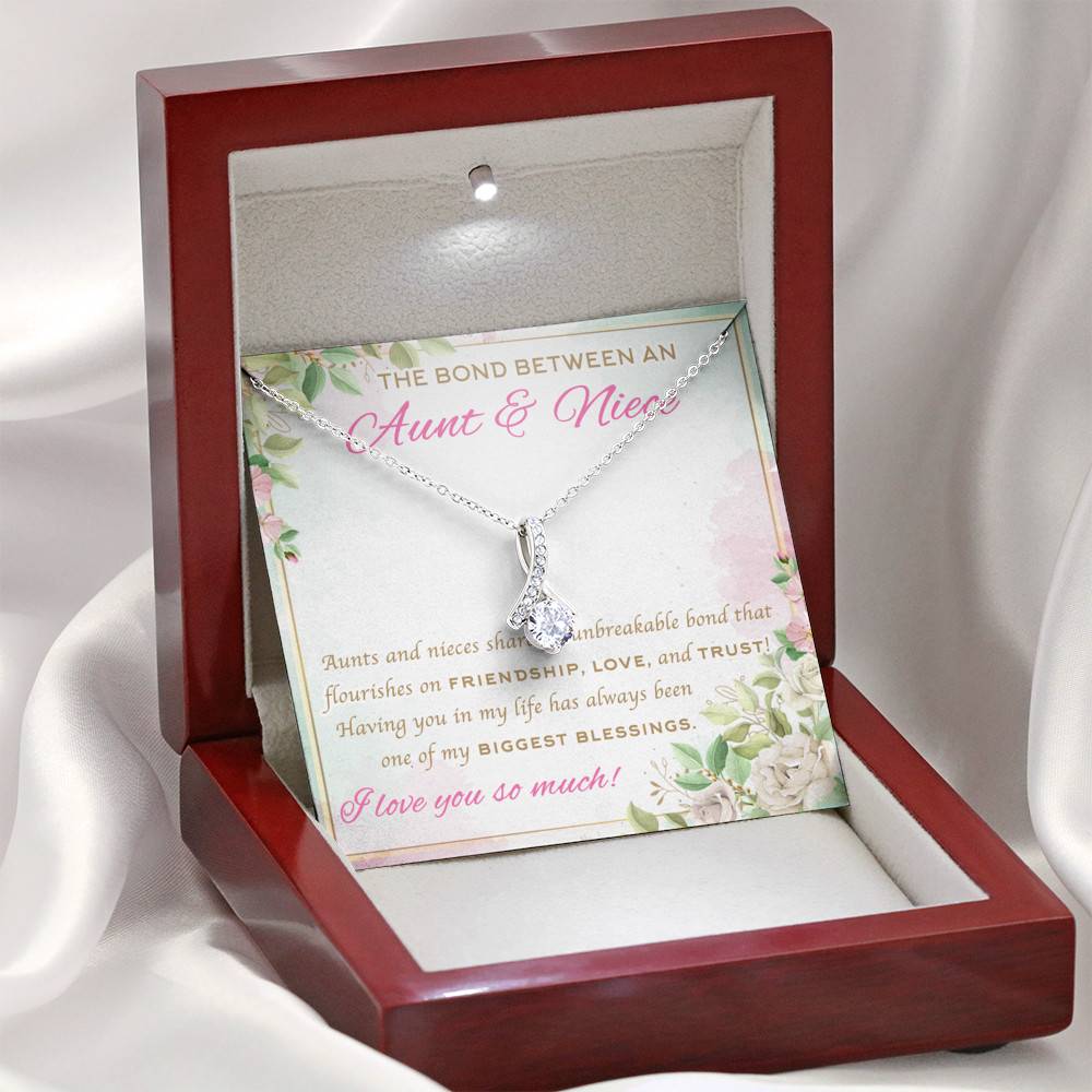 The Bond Between An Aunt And Niece I Love You So Much Alluring Beauty Necklace - Aunt And Niece Gifts