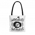 Werewolves Not Swearwolves All Over Print Tote Bag - Shoulder Bag - Reusable Grocery Shopping Bag