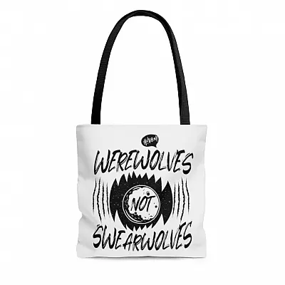 Werewolves Not Swearwolves All Over Print Tote Bag - Shoulder Bag - Reusable Grocery Shopping Bag
