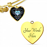 Angel Wings in Loving Memory of My Dad the One Who Warmed My Heart Brightened My Life Heart Pendant Necklace