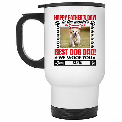 14 oz. White Travel Mug