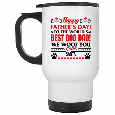 14 oz. White Travel Mug