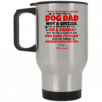 14 oz. Silver Travel Mug