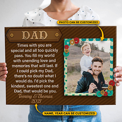 Custom Photo Father's Day Gift That Would Be You Framed Canvas - Unframed Poster - Home Decor Wall Art